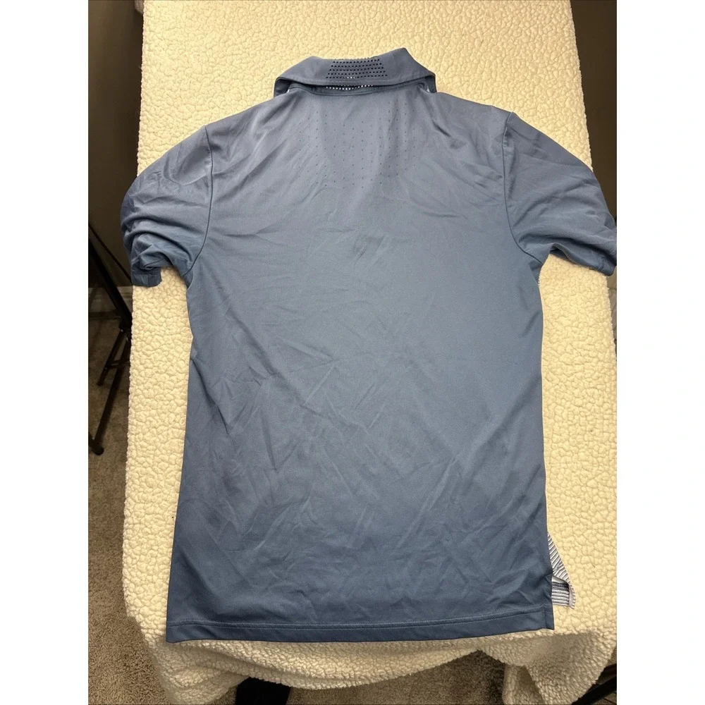adidas Climachill Men's Polo Shirt Blue/Gray‎ S Short Sleeve Golf Breathable